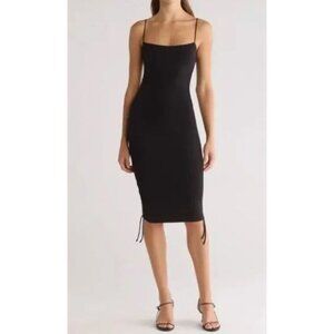 Good American Ruched Sleeveless Black Dress minimalist‎ cocktail sz XL (4)